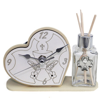 Profumatore Orologio Cuore con Calice Comunione Cresima Diffusore Profumo