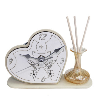 Orologio Profumatore in Vetro Soffiato con Calice bomboniere Scrivania Diffusore