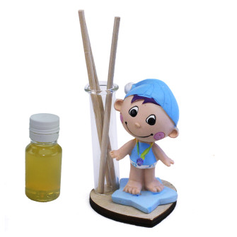 Profumatore Cuore Azzurro con Bambino Bimbo Bebè Neonato Nascita Battesimo