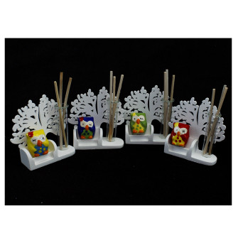 Profumatore in Vetro Albero della Vita con Gufo Gufetto Femmina Laurea Diffusore Profumo 