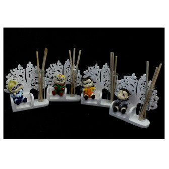 Profumatore in Vetro Albero della Vita con Supereroi Baby Nascita Bimbo Battesimo Compleanno Diffusore Profumo 