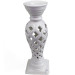 Bomboniera Candelabro in ceramica bianca traforata, 20 cm altezza, 7 cm base e profondità, con scatola imbottita, per Matrimonio, Battesimo, Anniversario, Comunione