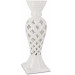 Bomboniera Candelabro in ceramica bianca traforata, 20 cm altezza, 7 cm base e profondità, con scatola imbottita, per Matrimonio, Battesimo, Anniversario, Comunione