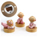 Apri Bottiglie Apribottiglie con Calamita Moderno Design Tondo in Legno Bambina Bimba Bebè Neonato Nascita Battesimo