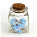Barattolo in vetro Cuore Cuoricino Azzurro in legno Bimbo Nascita Bebè Confettata Portaconfetti DIY