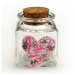 Barattolo in vetro Cuore Cuoricino Rosa in legno Bimba Nascita Bebè Confettata Portaconfetti DIY