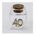 Barattolo in Vetro per 40 Quarantesimo Compleanno Anniversario di Nozze Porta Confetti Spezie