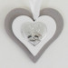 Icona cuore in legno per 25 anniversario di matrimonio completa di scatola