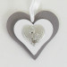 Icona cuore in legno con calice comunione completa di scatola