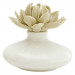 Bomboniera Profumatore ceramica bianca con fiore tortora