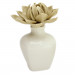 Bomboniera Profumatore ceramica bianca con fiore Tortora