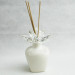 Bomboniera Profumatore in ceramica bianca con Fiore in Cristallo