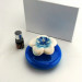 Profumatore in ceramica vari colori completo di scatola e profumo_Azzurro_8x10cm