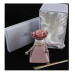 Bomboniera Profumatore Piramide Rosa in ceramica con Fiore Diffusore per Ambienti