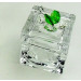 Scatola portagioie con farfalla in cristallo vari colori_Verde_Piccola 6.6x5x5cm