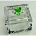 Scatola portagioie con farfalla in cristallo vari colori_Verde_Grande 6.5x7x7cm