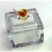 Scatola portagioie con farfalla in cristallo vari colori_Giallo_Grande 6.5x7x7cm
