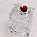 Scatola portagioie con farfalla in cristallo vari colori_Rosso_Piccola 6.6x5x5cm