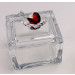 Scatola portagioie con farfalla in cristallo vari colori_Rosso_Piccola 6.6x5x5cm