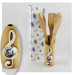 Bomboniera Utile Porta Posate Mestoli Cucina Chiave di Sol Madonna con Bambino Violino Musica Shabby Chic