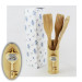 Bomboniera Utile Porta Posate Mestoli in legno Chiave 25 Anniversario Nozze Cucina Shabby Chic