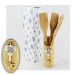Bomboniera Utile Porta Posate Mestoli in legno Chiave 25 Anniversario Nozze Cucina Shabby Chic