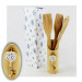 Bomboniera Utile Porta Posate Mestoli in legno Chiave Albero della Vita Cucina Bianco Shabby Chic
