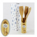 Bomboniera Utile Porta Posate Mestoli in legno Chiave Albero della Vita Cucina Bianco Shabby Chic