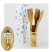Bomboniera Utile Porta Posate Mestoli in legno Chiave Albero della Vita Cucina Bianco Shabby Chic