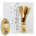 Bomboniera Utile Porta Posate Mestoli in legno Chiave Ancora Marinaio Mare Bianco Cucina Shabby Chic