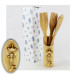 Bomboniera Utile Porta Posate Mestoli in legno Chiave Orso Orsetto Orsacchiotto Legno Bianco Cucina Shabby Chic