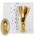 Bomboniera Utile Porta Posate Mestoli in legno Chiave Quadrifoglio Portafortuna Cucina Shabby Chic