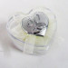Scatolina cuore in plastica rigida con piastra per 50°anniversario 