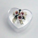 Scatoline a cuore con fiori in ceramica tipo capodimonte