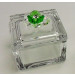 Scatola portagioie con fiore in cristallo vari colori_Verde_Grande 6.5x7x7cm