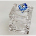 Scatola portagioie con fiore in cristallo vari colori_Azzurro_Piccola 6.6x5x5cm