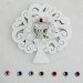 Calamita Albero della Vita e Blasone in Cristallo Colombe Cuore Sposi Confettata Segnaposto