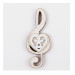 Calamita Magnete Cuore Chiave di Sol Violino Bianco Angelo Angioletto in legno Musica Segnaposto