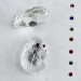 Calamita Magnete in Cristallo con Chiave Cuore Portafortuna Confettata Segnaposto