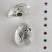 Calamita Magnete in Cristallo con Chiave Quadrifoglio Portafortuna Confettata Segnaposto