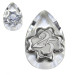 Calamita Magnete in Cristallo con Quadrifoglio Coppia 25 Anniversario Nozze d'Argento Venticinquesimo Compleanno Confettata Segnaposto