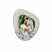 Cornice Moderna Portafoto in porcellana Fiori Margherite Colorate Nozze Matrimonio Laurea Comunione