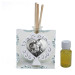 Diffusore Profumatore in Vetro Cuore Madonna con Bambino e Albero della Vita in Legno Bianco Profumo Matrimonio Battesimo Comunione