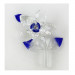 Fiore in cristallo colorato con Stelo e Foglie Segnaposto Confettata 25 50 Anniversario Matrimonio Battesimo Comunione