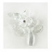 Fiore in cristallo colorato con Stelo e Foglie Segnaposto Confettata 25 50 Anniversario Matrimonio Battesimo Comunione