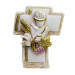 Icona Croce Crocifisso in resina con Calice della Prima Comunione Segnaposto Confettata