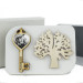 Icona in Ecopelle Chiave Madonna con Bambino Albero della Vita Confettata Idea Regalo