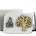 Icona in Ecopelle Cristo Gesù Albero della Vita Legno Confettata Idea Regalo