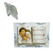 Icona in Vetro e Cristallo Quadretto con Libro in resina intagliata Madonna bambino Nozze Nascita Comunione Segnaposto Pensierino Confettata