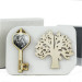 Icona in Ecopelle Chiave Sacra Famiglia Albero della Vita Confettata Idea Regalo